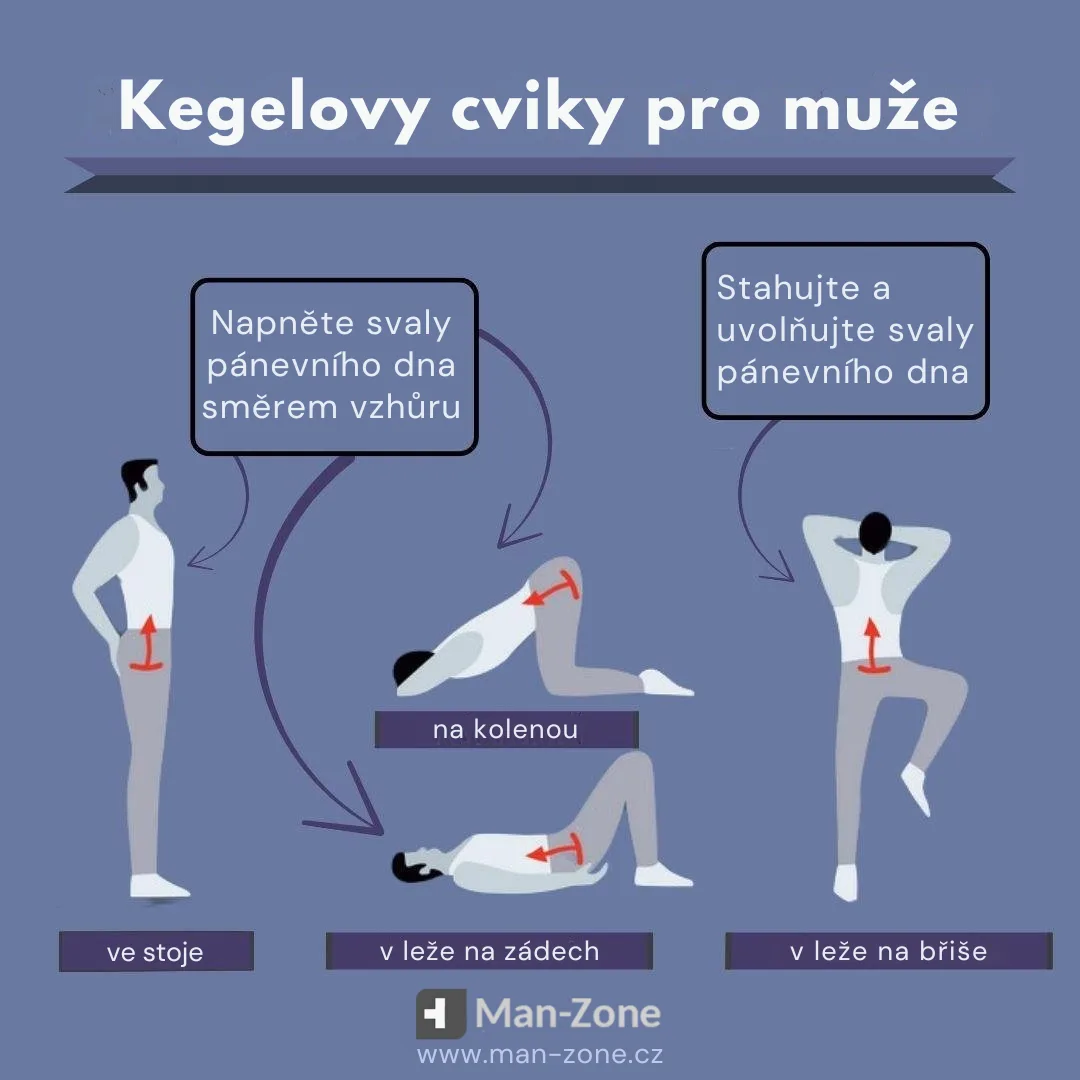 infografika-kegelovy-cviky-pro-muze-ve-stoje-na-kolenou-v-leze-na-zadech-v-leze-na-brise-napnuti-a-uvolneni-svalu-panevniho-dna-navod-jak-zvysit-kontrolu-nad-predcasnou-ejakulaci